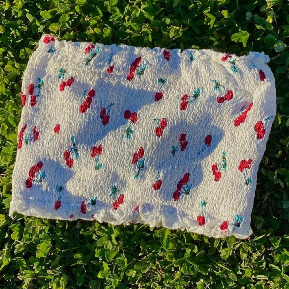 White cherry tube top